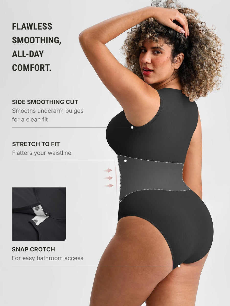 Body Gainant Col Rond Sans Manches