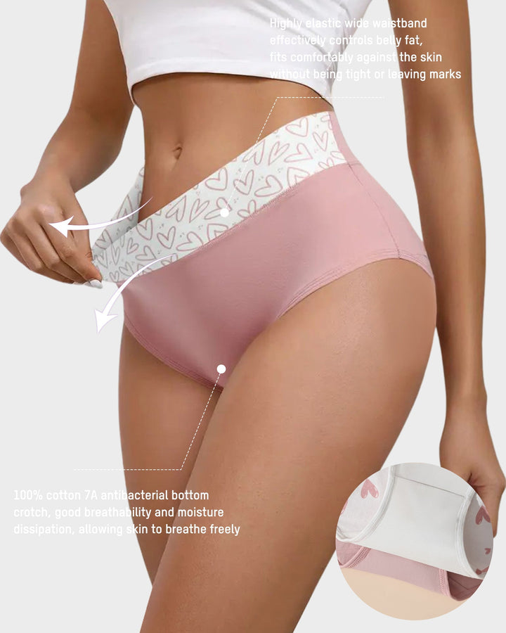 Culotte Coton Doux Imprime Coeurs - Lot de 6