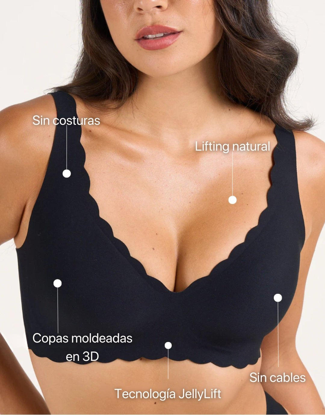 Brasier Bloom Push-Up Sin Costuras