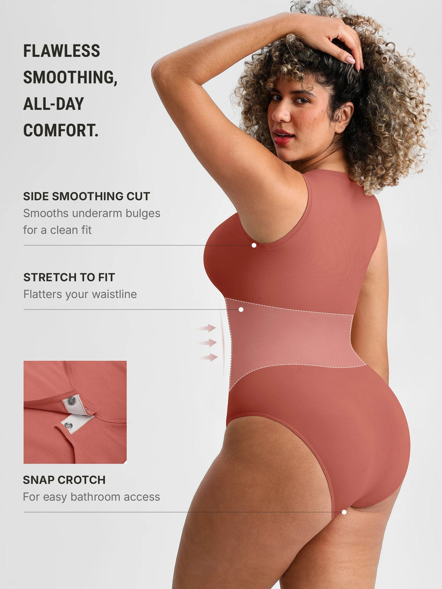 Body Gainant Col Rond Sans Manches