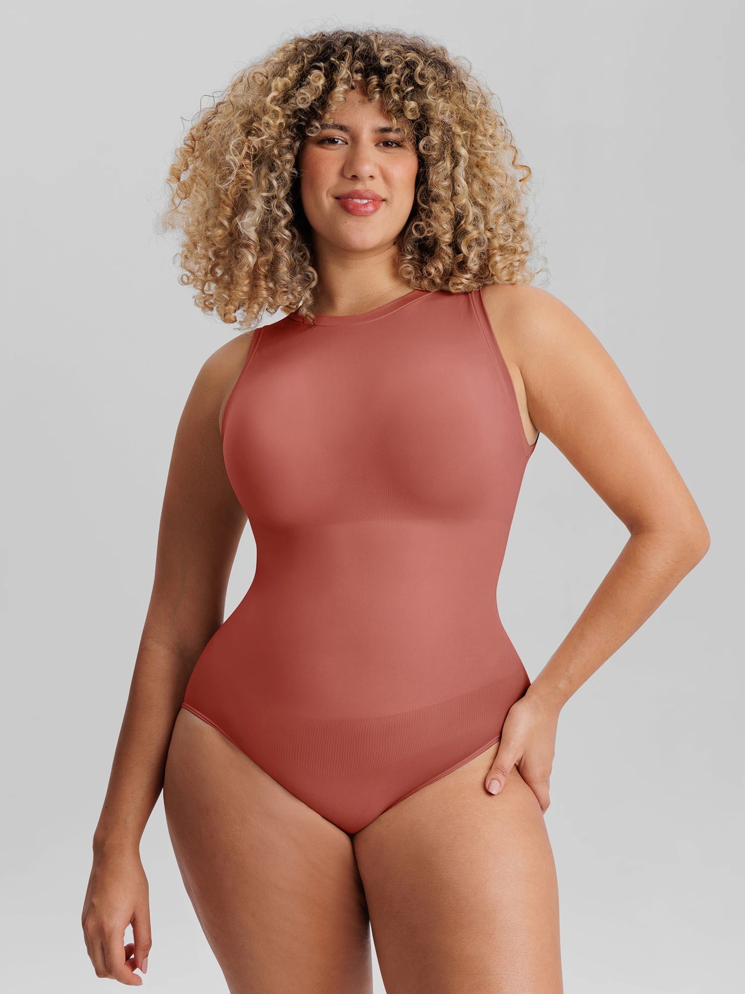 Body Gainant Col Rond Sans Manches