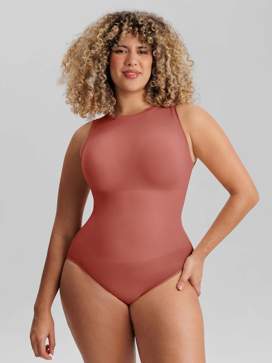 Body Gainant Col Rond Sans Manches