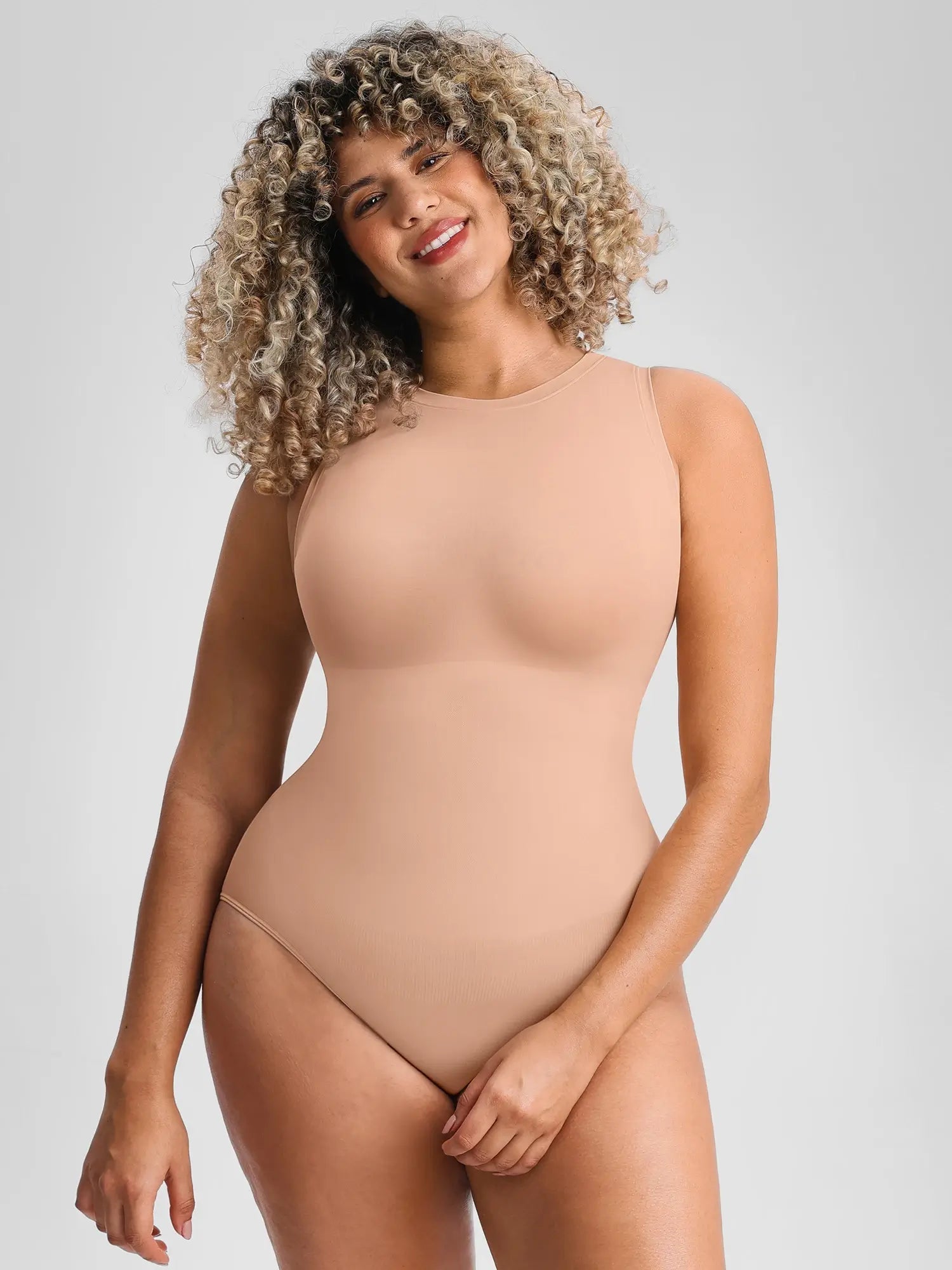 Body Gainant Col Rond Sans Manches