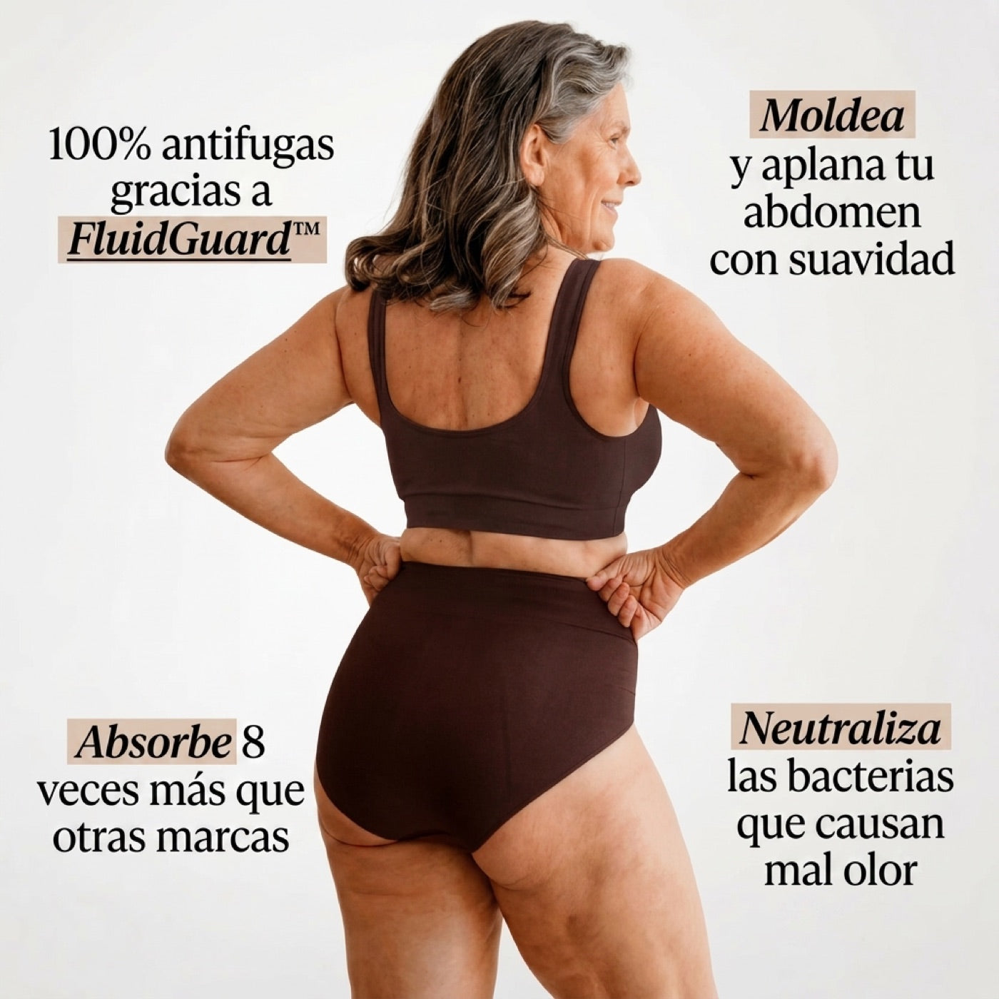 Pantaletas Antifugas Signature — 100% antifugas, moldea el abdomen, absorbe 8 veces más