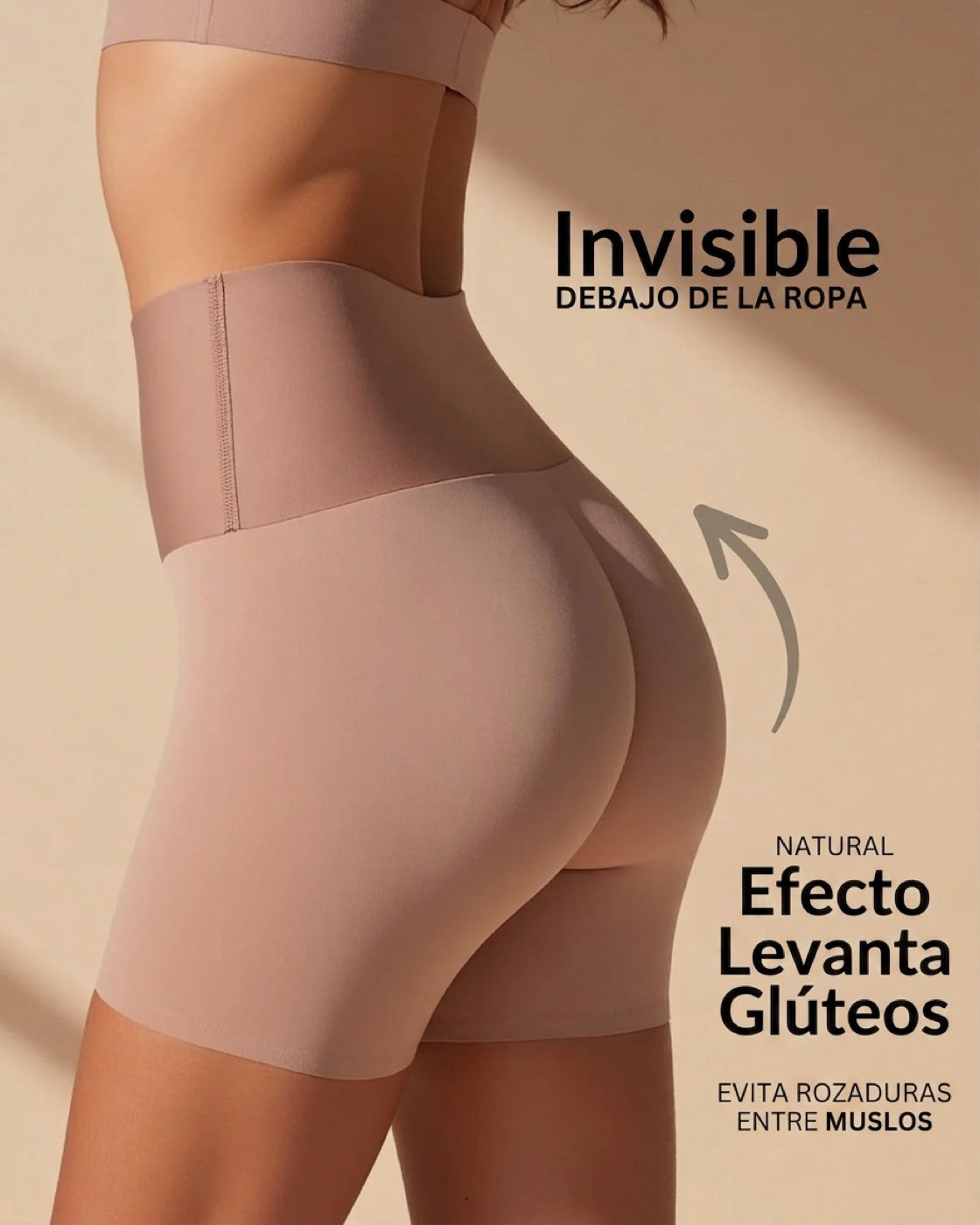 Invisible debajo de la ropa — efecto levanta glúteos natural