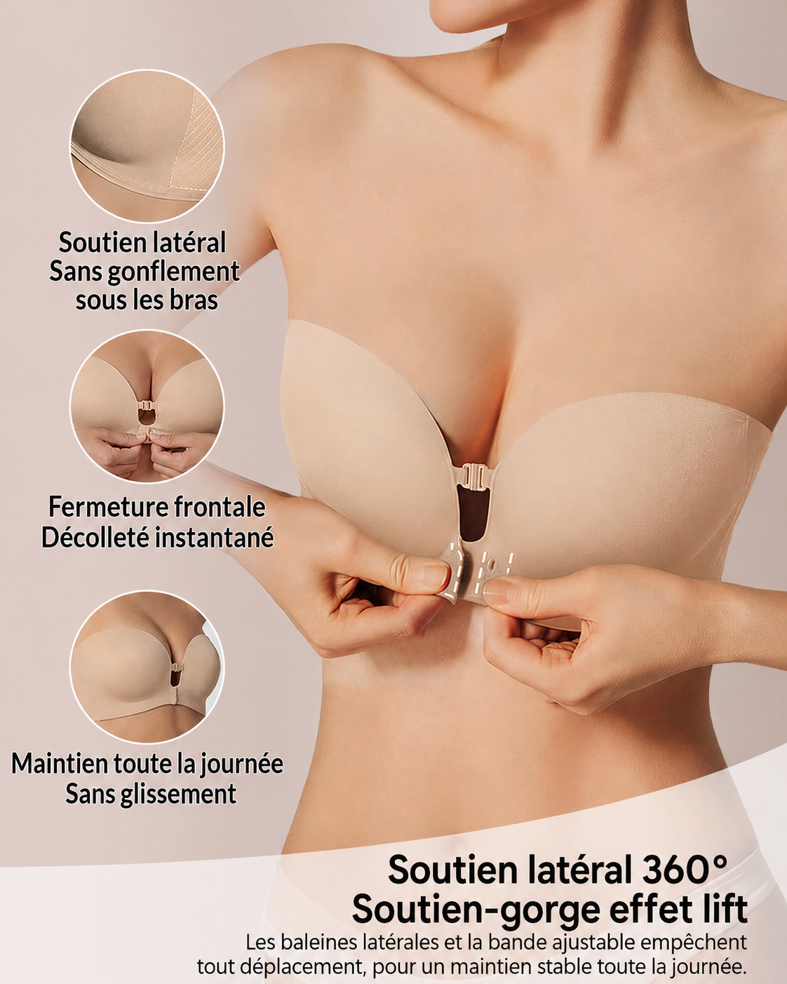 Brasier Push-Up con Broche Frontal