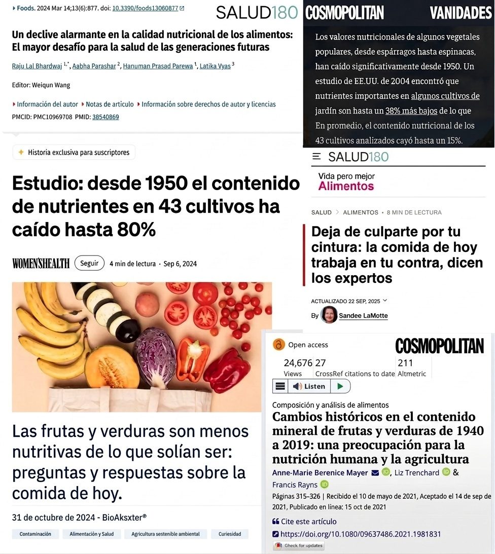 La prensa y los estudios llevan años avisando de la pérdida de nutrientes en los alimentos